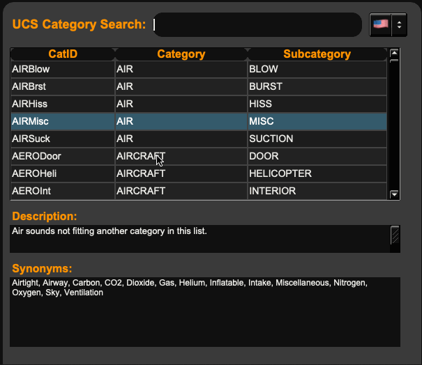 EmbedaData UCS Category Browser Demo